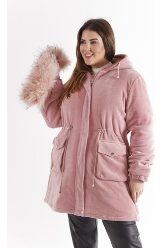 Campera Parka Abrigada De Corderoy Talle L Y Xl