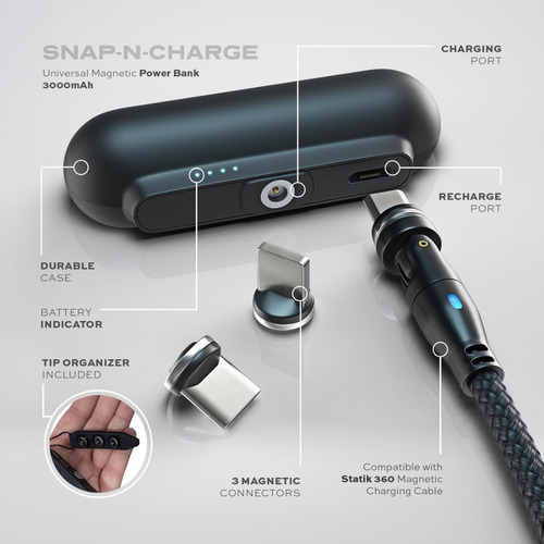 Banco De Energía Universal: Snap-n-charge En Elegante
