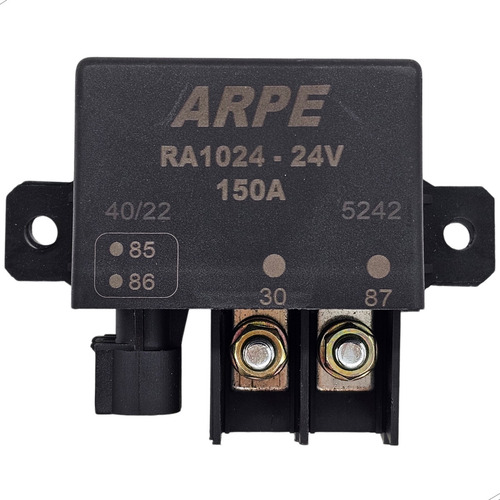 Rele Auxiliar 24v 150a Na Auxiliar De Partida Com Chicote Arpe RA1024C