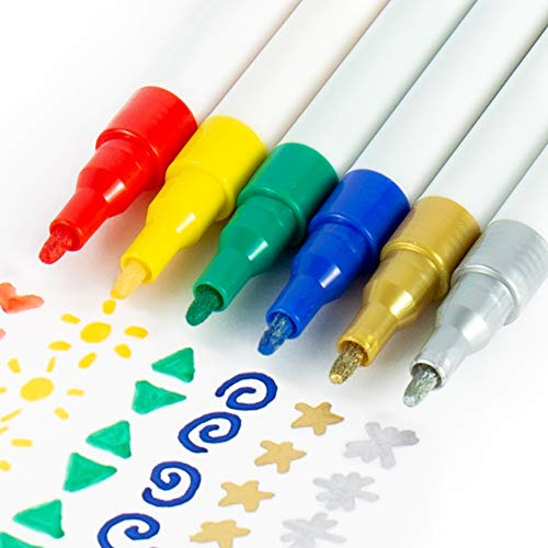 Horizon Group Usa Acrylic Paint Pens, Paquete De 6, Bol...