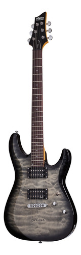 Guitarra eléctrica Schecter C-6 Plus de tilo charcoal burst con diapasón de palo de rosa