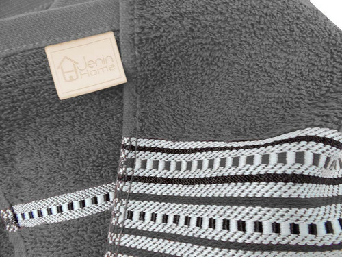 Toalla De Algodón Medio Baño Premium Ferrara Gris