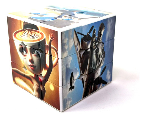 Cubo Mágico 3x3 Personalizado - Vinci Cube Italian Brainrot Estrutura Colorido