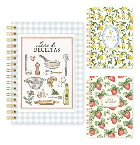 Livro De Receitas Inteligente Personalizado Com Nome 100 Fls