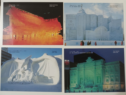 Cartões Postais Do Festival Da Neve Em Sapporo, Hokkaido, Jp (Usado)