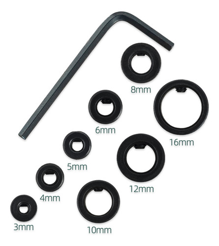 Collar De Broca De Acero Con Tope De Profundidad, 8 Piezas,
