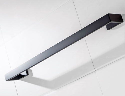 Imagem 2 de 8 de Kit Banheiro Preto Fosco Porta Tolhas Papeleira 4 Peças Inox