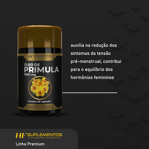 4x Óleo De Primula 1000mg Premium 60caps