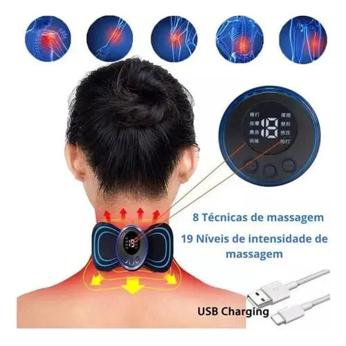Mini Massage Stick Modelo Lcd (8 Modos, 19 Marchas)