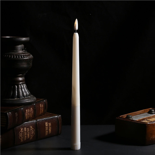 Y 12 Velas Largas, Candelabro Led, Llama Oscilante