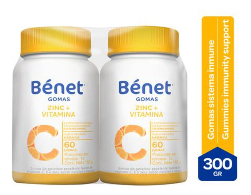 Vitamina C+zinc Benet Gomas 2pk - Unidad a $424