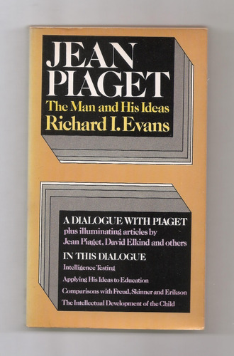 Richard Evans Jean Piaget The Man And His Ideas Usado Inglés
