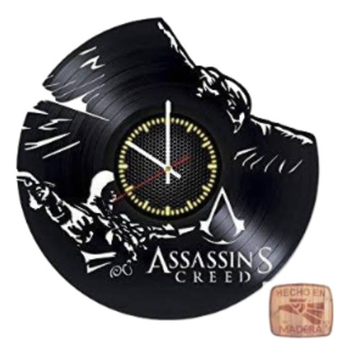 Reloj Corte Laser 0154 Assassins Creed Con Cuervo 