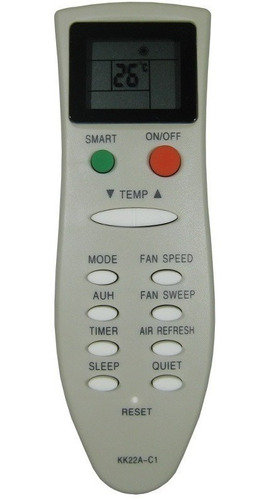 Imagen 3 de 10 de Control Remoto Kk22a-c1 Aire Acondicionado Hyundai Zenith