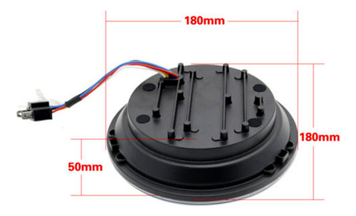12v/24v Motocicleta Led Faro Delantero Redondo Retro Intermi