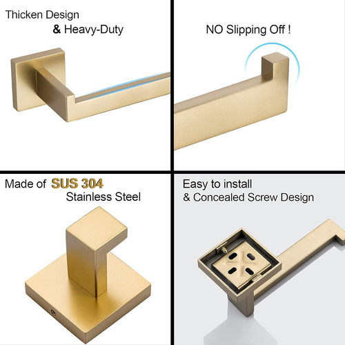 Juego De Accesorios De Baño De 7 Piezas, Juego De Toallero D