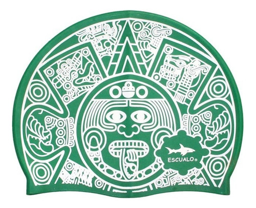 Gorra Natacion Adulto Modelo Azteca - Escualo Color Verde Talla Unitalla Diseño De La Tela Silicon