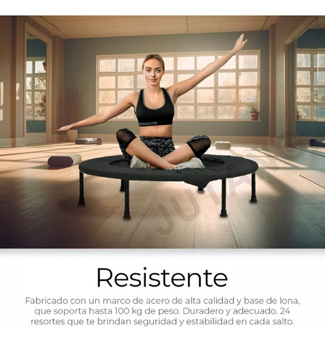 Mini Trampolín Brincolín Ejercicio Fitness Jumping Aeróbics Negro