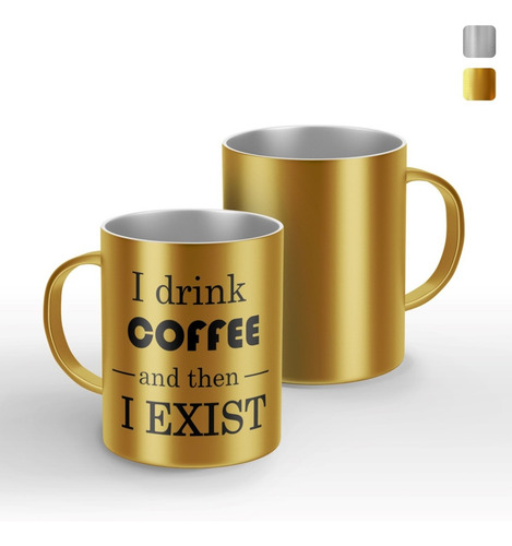 Taza Personalizada Café Y Luego Existo Modelo Espejo