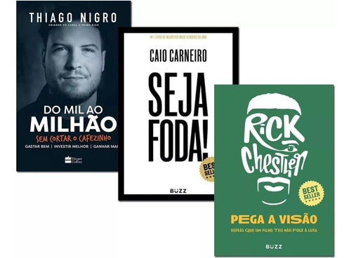 Pega A Visão: Pega A Visão / Seja Foda / Do Mil Ao Milhão, De Chesther, Rick. Pega A Visão / Seja Foda / Do Mil Ao Milhão, Vol. 1. Editorial Wiser Educação S.a, Tapa Mole, Edición 1 En Português, 2018