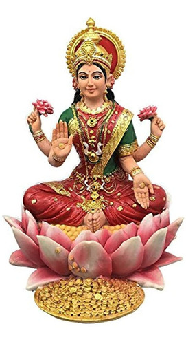 Bonito Celestial Prosperidad Diosa Hindu Lakshmi Sentada Sob