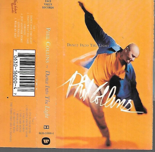 Phil Collins Album Dance Into The Light Sello Warner Cassete