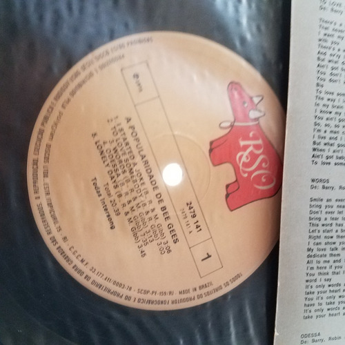 Bee Gees A Popularidade De Vinilo Lp Doble Ex Brasil (Usado)