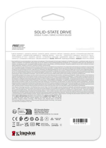 Ssd Kingston Nv3 M.2 Nvme De 4tb Interface: Pcie 4.0 X4