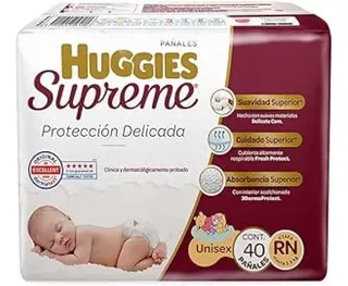 Huggies Supreme Pañal Desechable Para Bebé, Etapa Recién