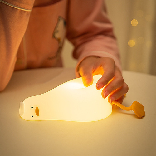 Luz De Noche De Silicona Con Sensor Táctil De Pato