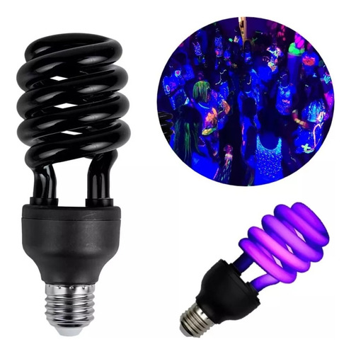 Lámpara De Luz Negra De Bajo Consumo Electrico, 20w Estructura Negro