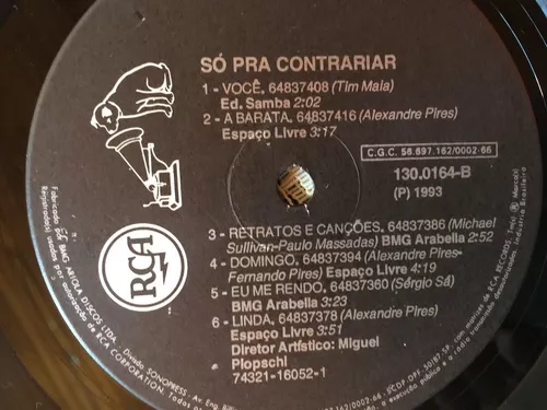 Disco de vinil SPC - Só pra contrariar - Vinil Records