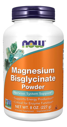 Now Foods, Bisglicinato de magnesio en polvo, 227 g de sabor sin