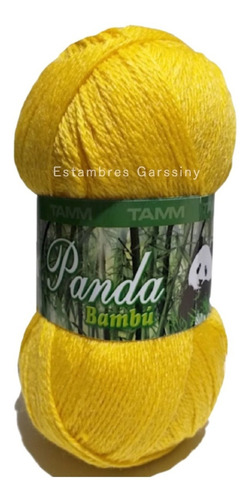 Estambre Panda 25% Fibra De Bambú 75% Lana Australiana Color Amarillo