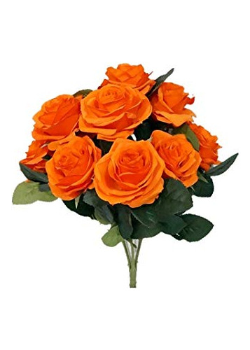 Rosa Artificial Seda 18  Para Dia San Valentin 10 Tallo Flor
