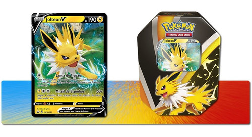 Lata Pokemon Evoluções De Eevee Jolteon V - Copag