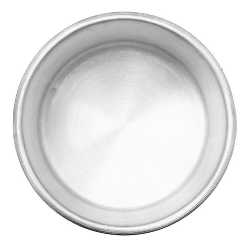 3 Moldes Redondo Alto Hornear Aluminio 10 Cm Vencort 780 Ml Color Gris