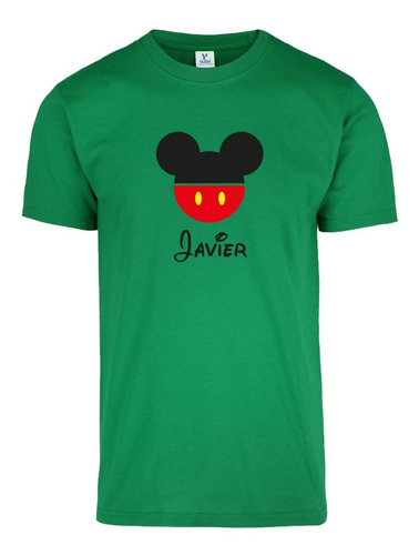 Playera Personalizable 1pza Mickey Dama Caballero Niño