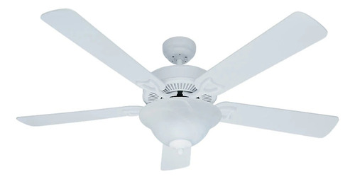 Ventilador de techo Classico Deluxe 52 Pulg Blanco Cinco Aspas Blanco / Pino Encadelada Hunter