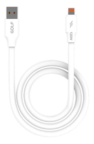 Cabo USB extra grosso para iPhone de 1 metro Golf Febo White Color