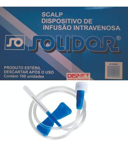 Scalp 23g Dispositivo De Infusão Intravenosa C/100 Solidor