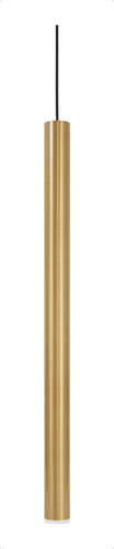 Luminária Pendente De Teto Pipe Slim Tubo Dourado 40cm G9 127/220V