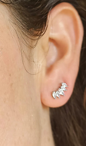 Aro Piercing Punto De Luz Helix Flat Lobulo Zirconia Unidad