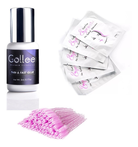 Adhesivo Golle Extensiones Pestañas  Parches Cepillos Gratis