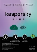 Comprar Kaspersky Plus 5 Disp 3 Cuentas Kpm 1 Año Internet Security
