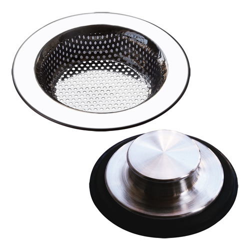 Gouiyaf 2 Tapon Para Fregadero Cocina Colador Acero Basura