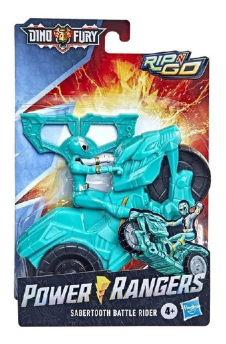 Veiculo E Figura Power Rangers Sabertooth Battle Rider F4214
