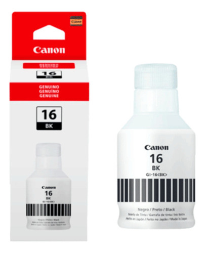 Tinta Canon Gi-16 Negra Bk Original Impresora Gx6010 Gx7010