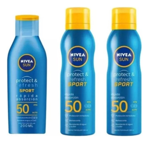Nivea Protector Solar 2 Spray + 1 Locion 200ml C/u