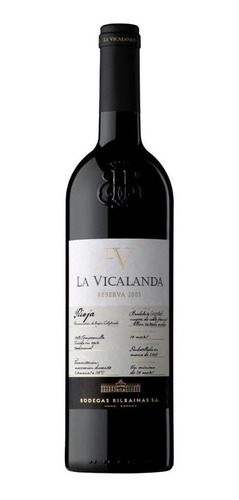 Vino La Vicalanda Tempranillo Reservava 2012 España Doc Caba